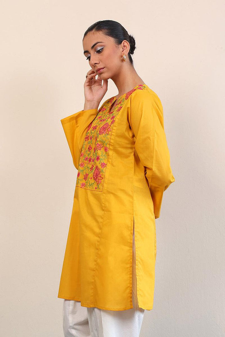 Generation - Gul Meena Phool Kurti - Red - Lawn - 1 Piece