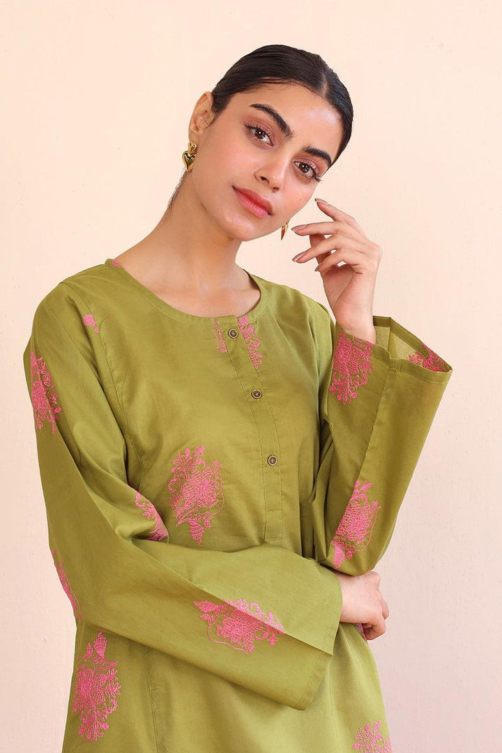 Generation - Gul Meena Kurti - Red - Lawn - 1 Piece
