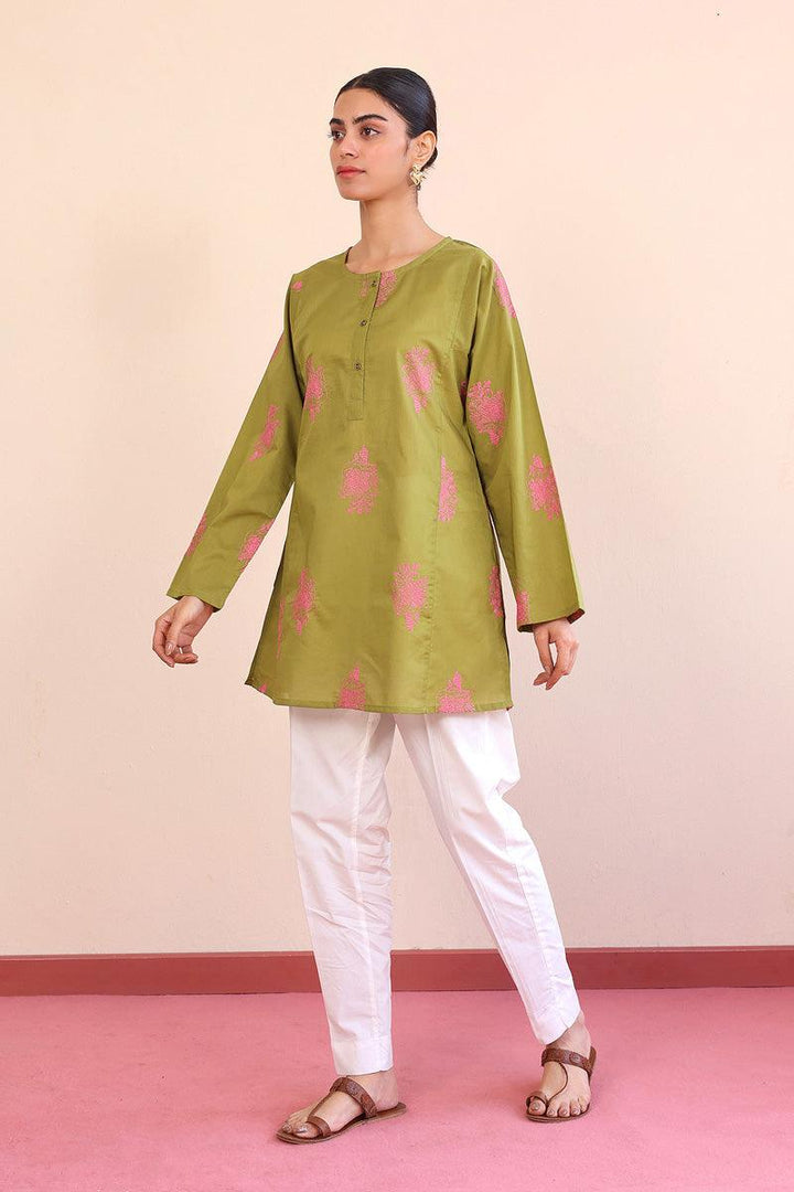 Generation - Gul Meena Kurti - Red - Lawn - 1 Piece