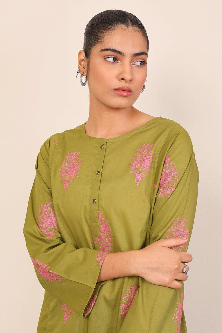 Generation - Gul Meena Kurta - Green Pink - Lawn - 1 Piece
