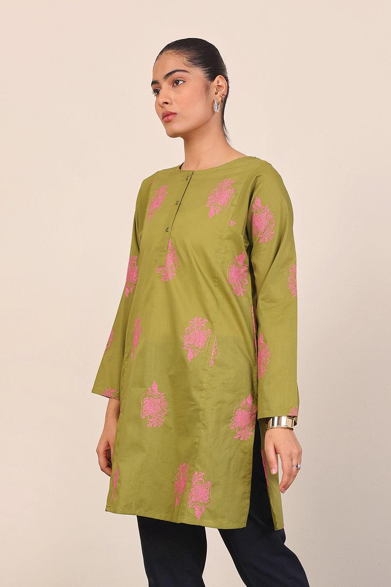 Generation - Gul Meena Kurta - Green Pink - Lawn - 1 Piece