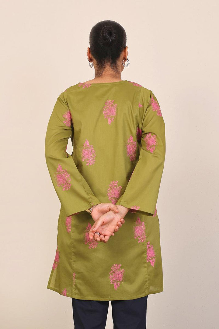 Generation - Gul Meena Kurta - Green Pink - Lawn - 1 Piece