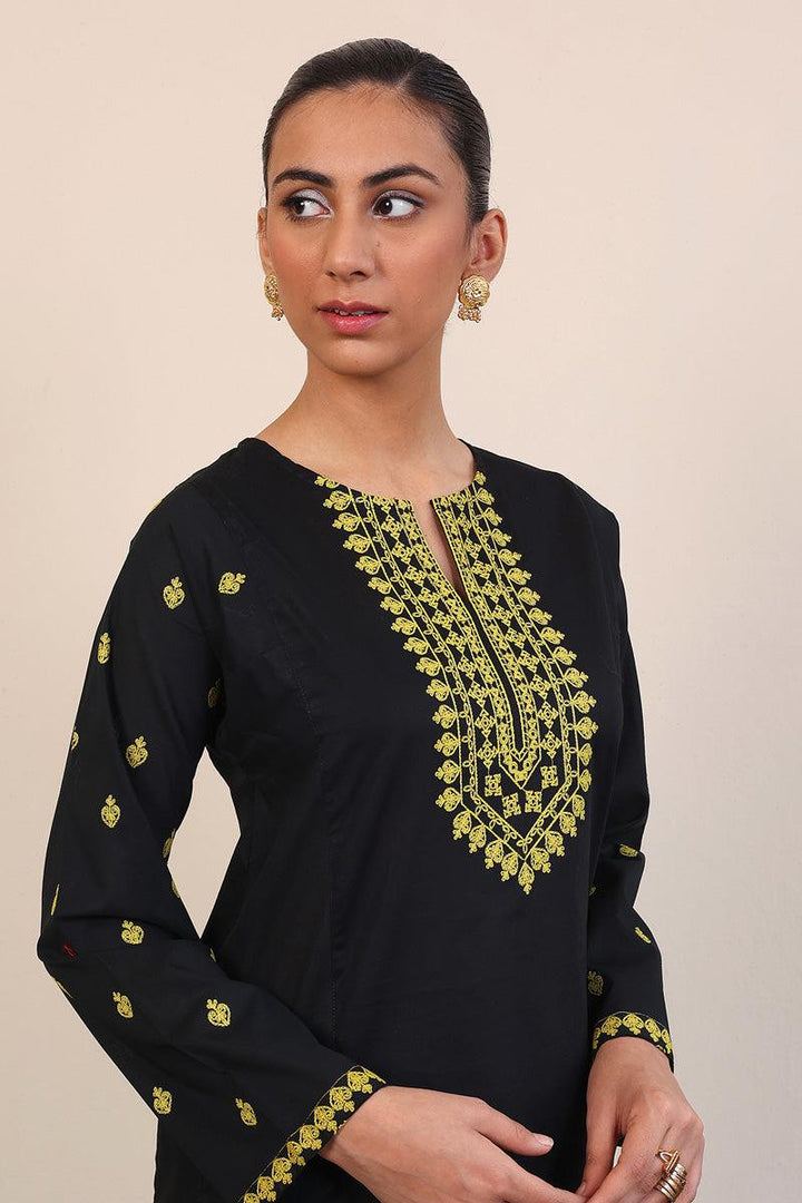 Generation - Gul Meena Ebony Kurti - Black - Lawn - 1 Piece