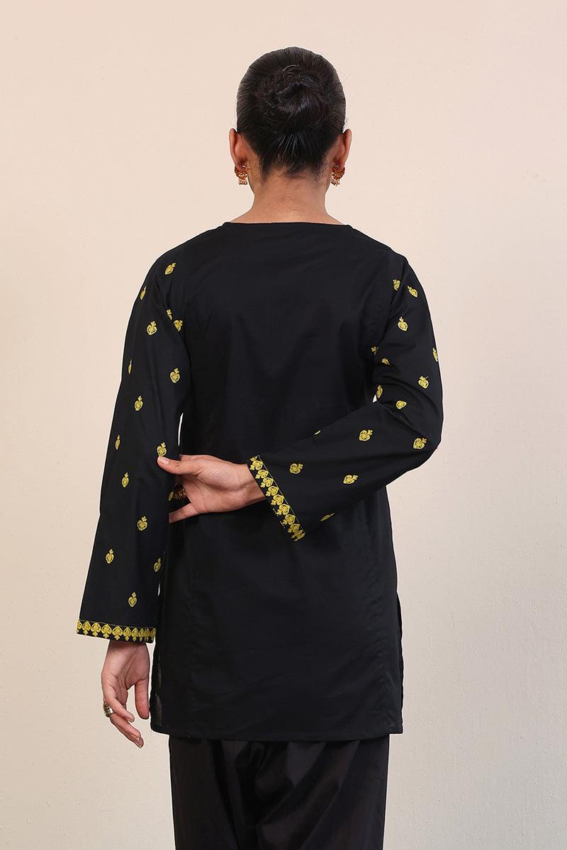 Generation - Gul Meena Ebony Kurti - Black - Lawn - 1 Piece