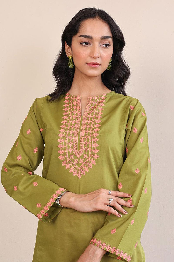 Generation - Gul Meena Kurti - Green Peach - Lawn - 1 Piece