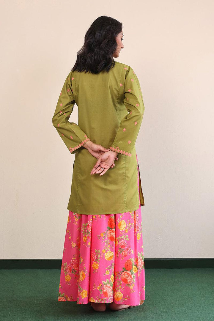 Generation - Gul Meena Kurta - Red - Lawn - 1 Piece
