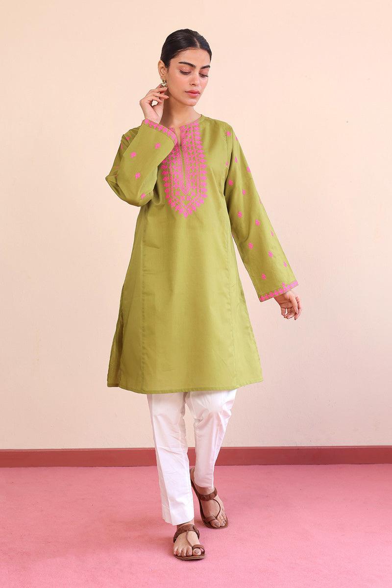 Generation - Gul Meena Kurta - Red - Lawn - 1 Piece