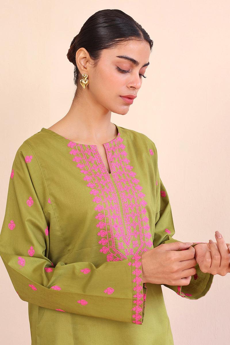 Generation - Gul Meena Kurta - Red - Lawn - 1 Piece