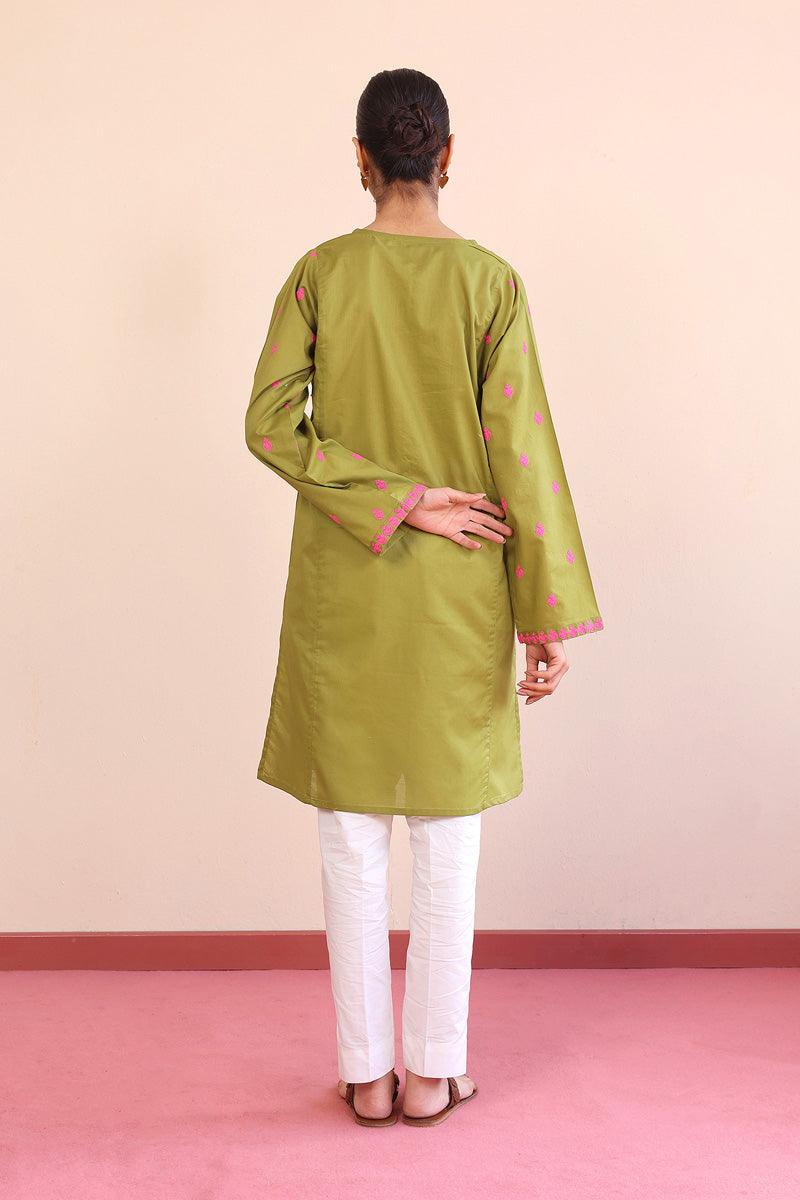 Generation - Gul Meena Kurta - Red - Lawn - 1 Piece