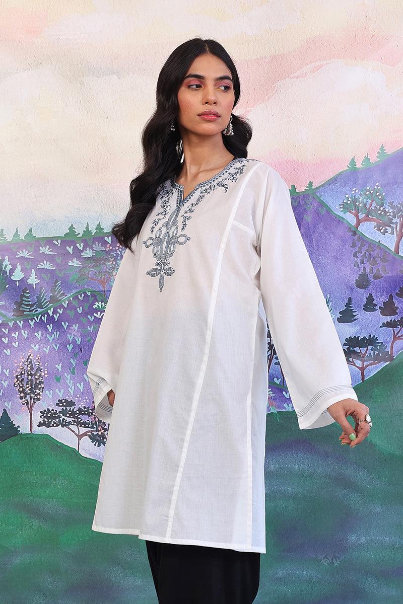 Generation - Gul Meena Safaida Kurta - White - Lawn - 1 Piece