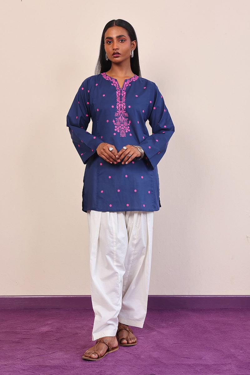 Generation - Gul Meena Admkiral Kurta - Red - Lawn - 1 Piece
