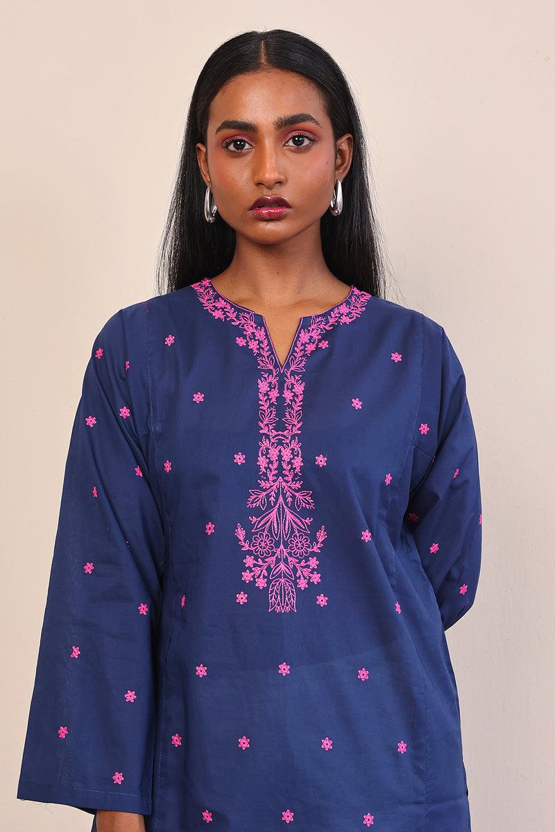 Generation - Gul Meena Admkiral Kurta - Red - Lawn - 1 Piece