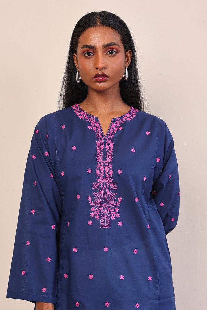 Generation - Gul Meena Admkiral Kurta - Red - Lawn - 1 Piece