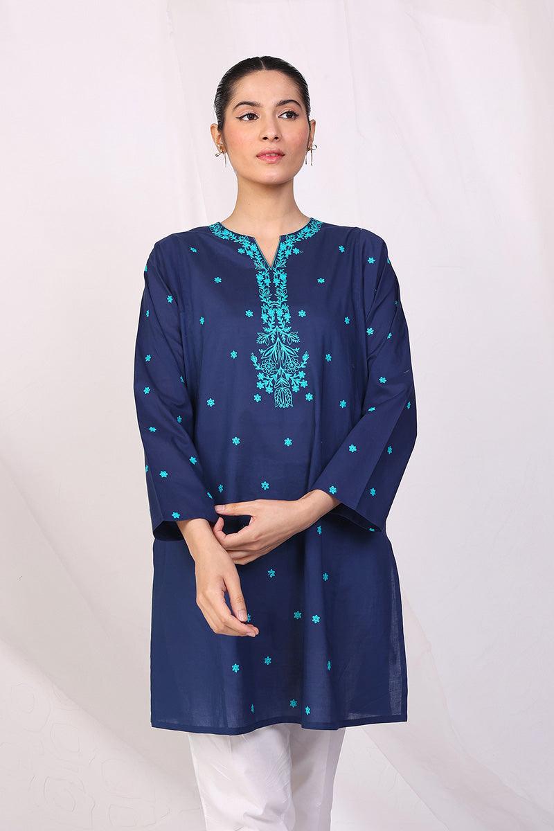 Generation - Gul Meena Kurti - Red - Lawn - 1 Piece