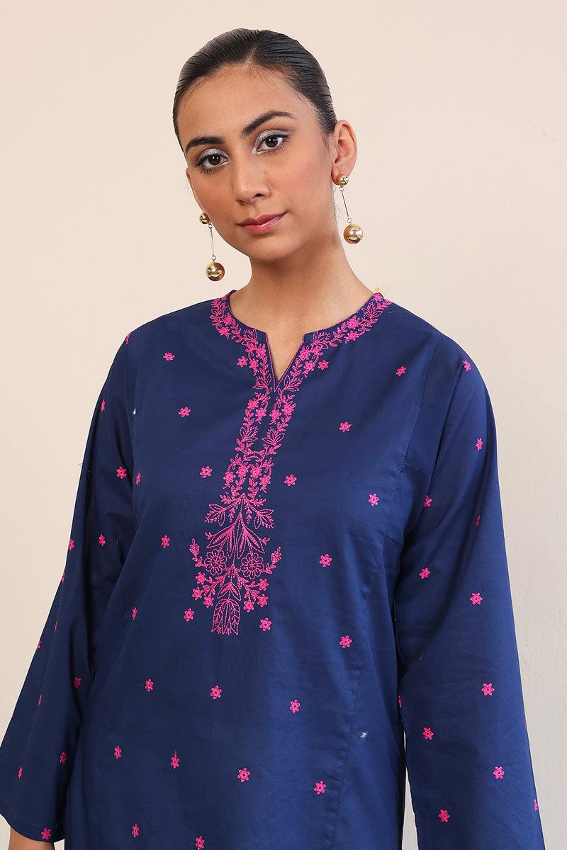 Generation - Gul Meena Kurti - Red - Lawn - 1 Piece