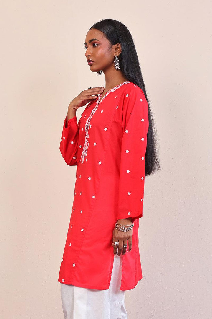Generation - Gul Meena Floral embroidered Kurta - White - Lawn - 1 Piece