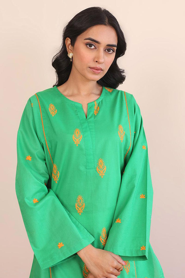 Generation - Gul Meena Parakeet Kurti - Red - Lawn - 1 Piece