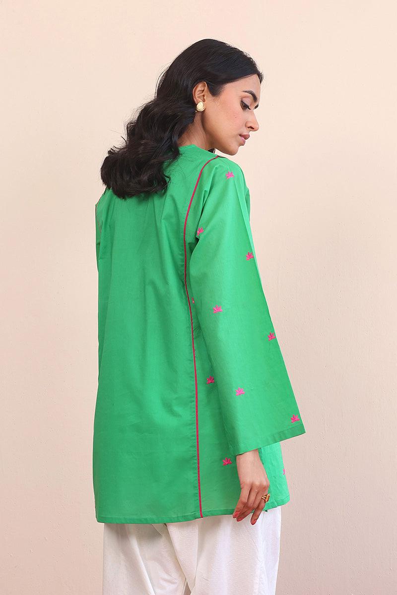 Generation - Gul Meena Shamrock Kurti - Red - Lawn - 1 Piece