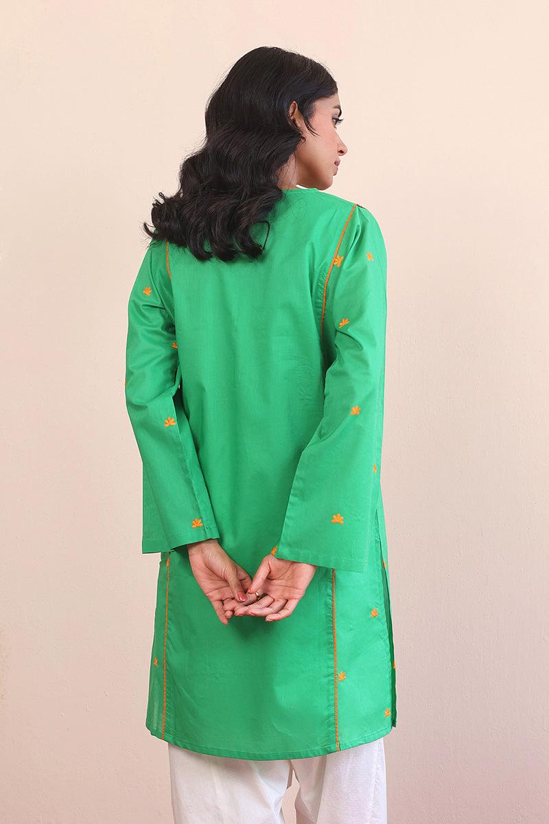 Generation - Gul Meena Embroidered Kurta - Red - Lawn - 1 Piece