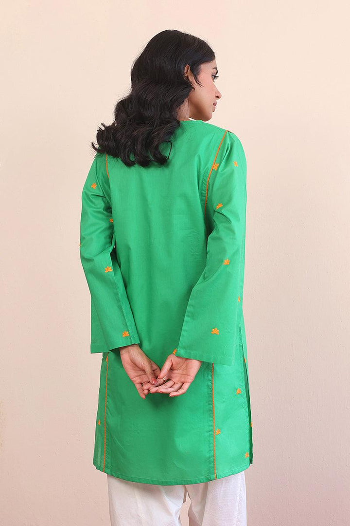 Generation - Gul Meena Embroidered Kurta - Red - Lawn - 1 Piece