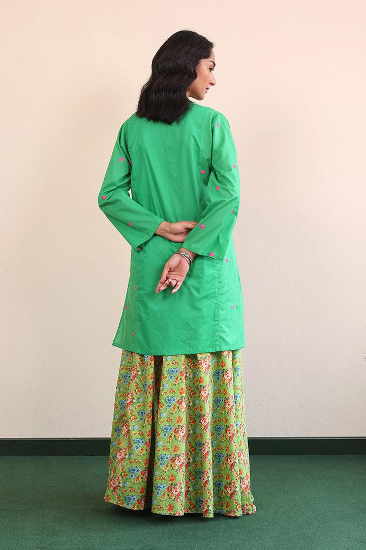 Generation - Gul Meena Kurta - Green - Lawn - 1 Piece