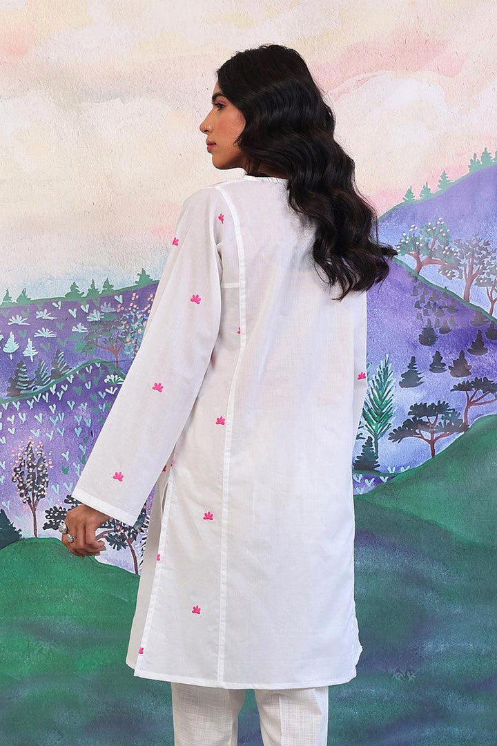 Generation - Gul Meena Embroidered kurta - White - Lawn - 1 Piece