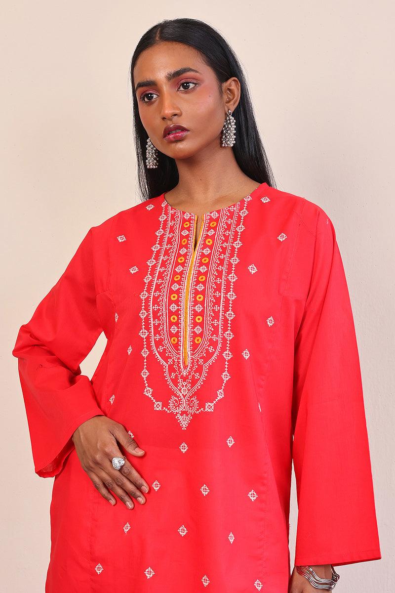 Generation - Gul Meena Candy Kurti - White - Lawn - 1 Piece