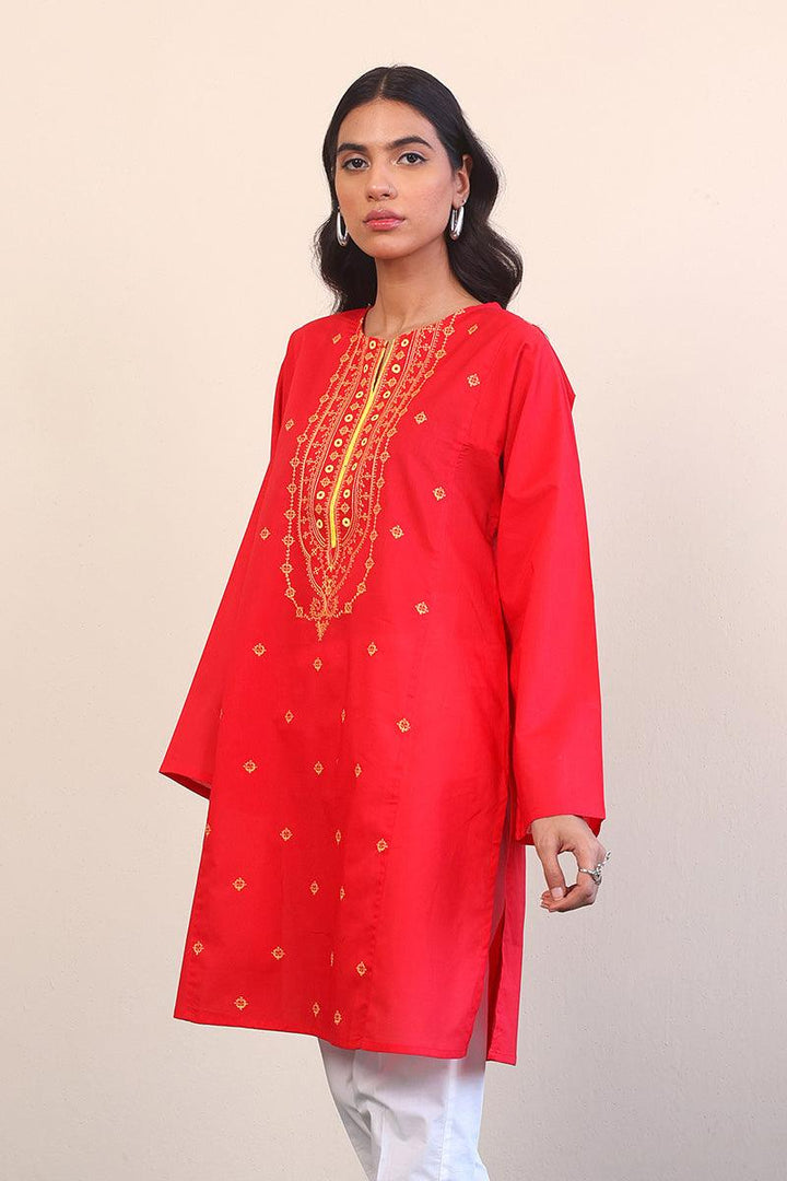 Generation - Gul Meena Top - Red - Lawn - 1 Piece