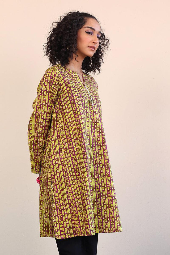 Generation - Mushrooms Kurta - Parrot Green - Lawn - 1 Piece