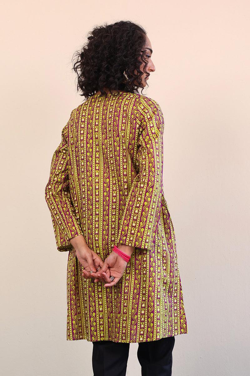 Generation - Mushrooms Kurta - Parrot Green - Lawn - 1 Piece