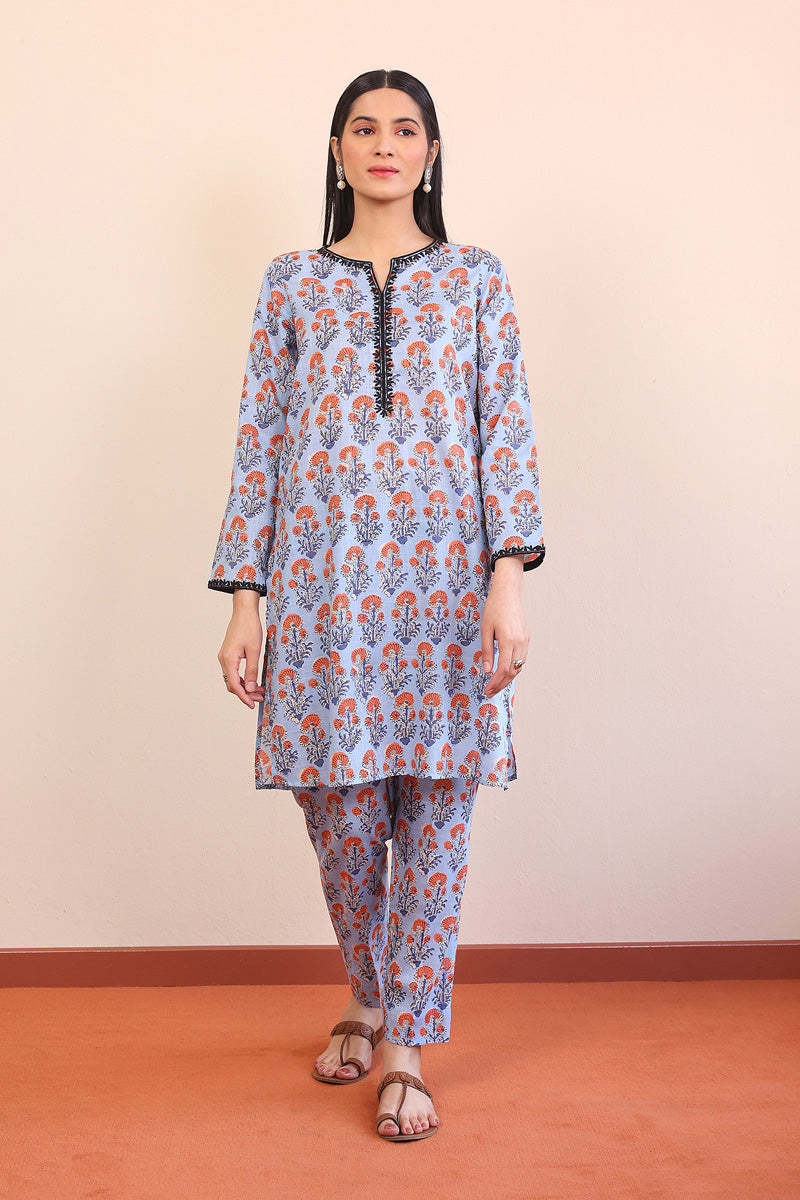 Generation - 2- Piece Pankhi - Sky Blue - Lawn