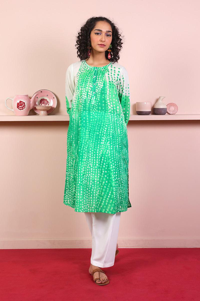 Generation - Slash Kurta - Green - Lawn - 1 Piece