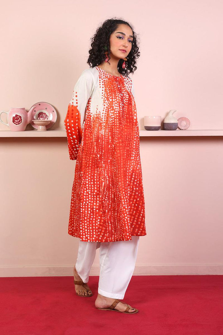 Generation - Slash Kurta - Maroon - Lawn - 1 Piece