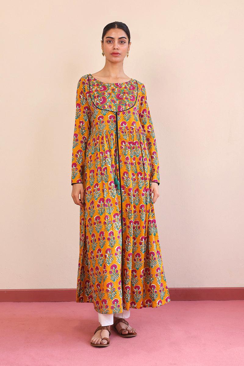 Generation - Pankhi Dress - Mustard - Lawn - 1 Piece