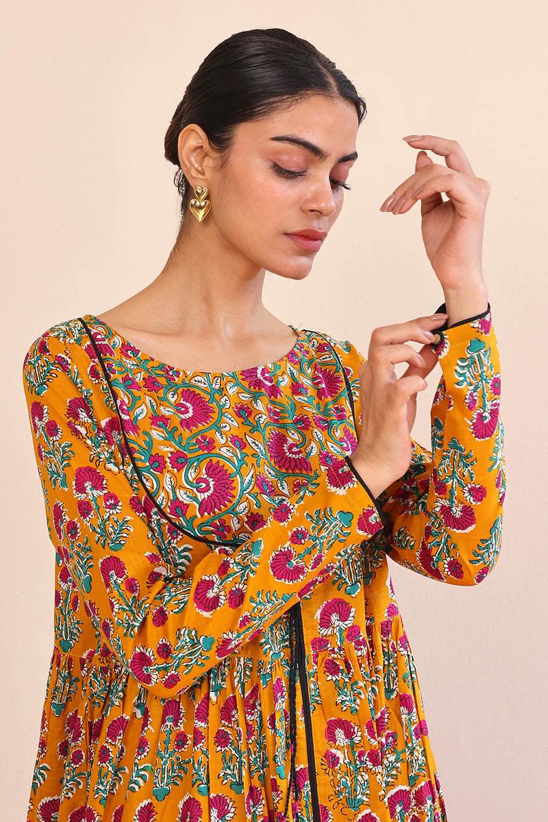 Generation - Pankhi Dress - Mustard - Lawn - 1 Piece