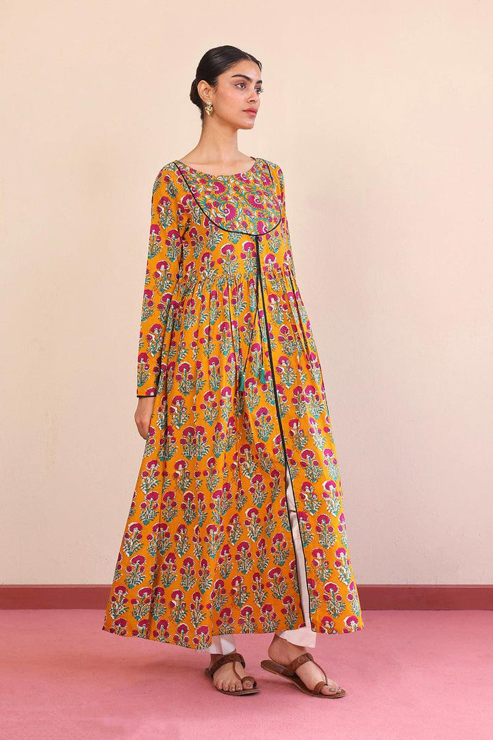 Generation - Pankhi Dress - Mustard - Lawn - 1 Piece