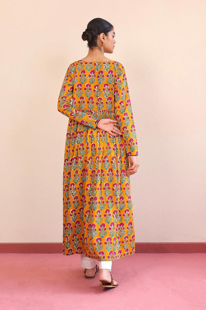 Generation - Pankhi Dress - Mustard - Lawn - 1 Piece