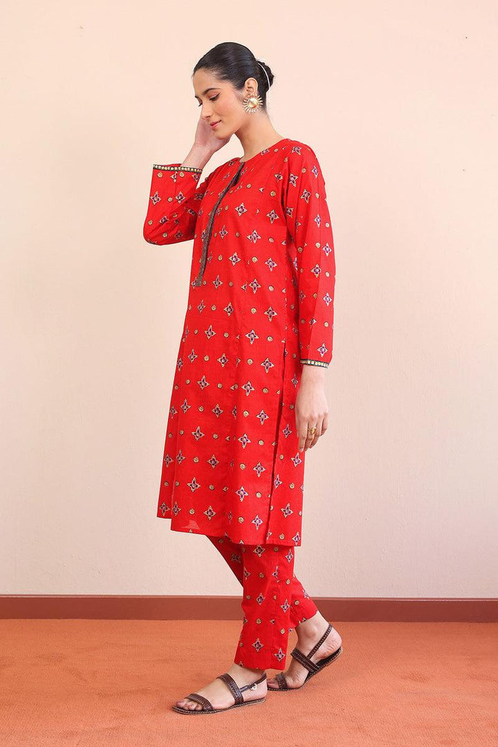 Generation - 2- Piece Zarnigar - Red - Lawn