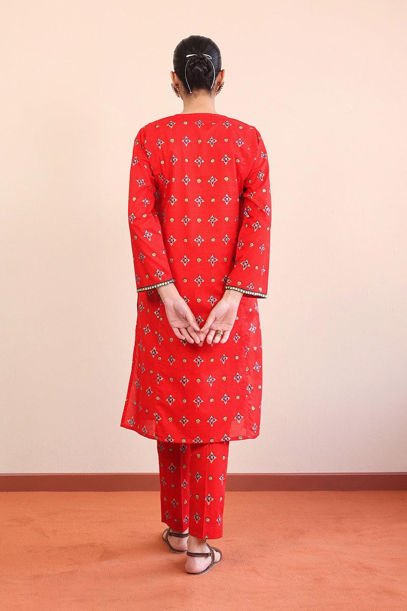 Generation - 2- Piece Zarnigar - Red - Lawn