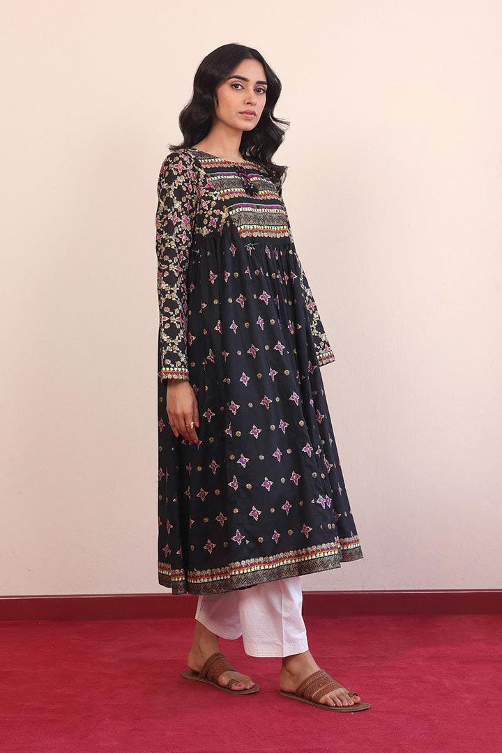 Generation - Zarnigar Frock - Black - Lawn - 1 Piece