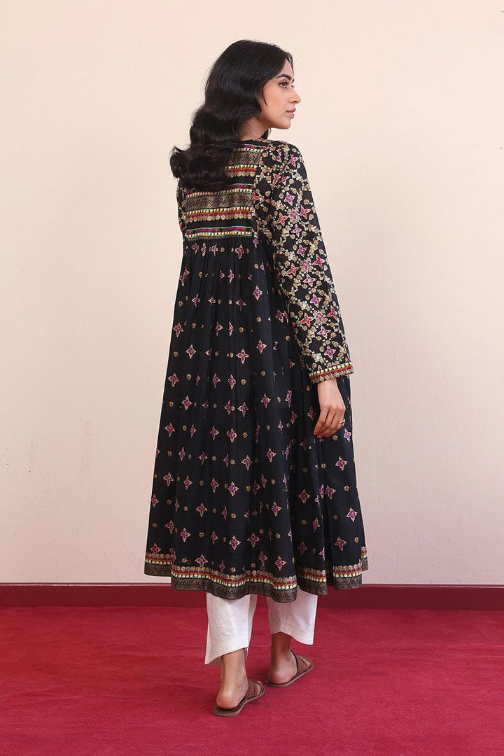 Generation - Zarnigar Frock - Black - Lawn - 1 Piece