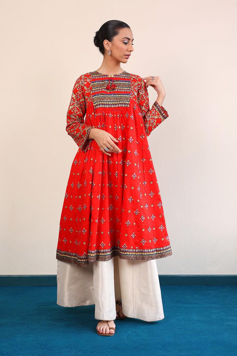 Generation - Zarnigar Dress - Red - Lawn - 1 Piece
