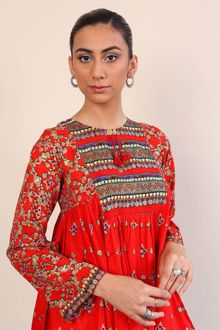 Generation - Zarnigar Dress - Red - Lawn - 1 Piece