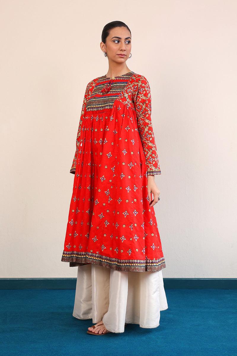 Generation - Zarnigar Dress - Red - Lawn - 1 Piece