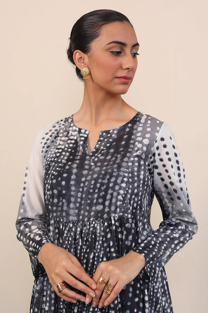 Generation - Slash Tiered Dress - Black - Lawn - 1 Piece