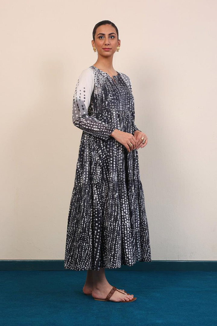 Generation - Slash Tiered Dress - Black - Lawn - 1 Piece