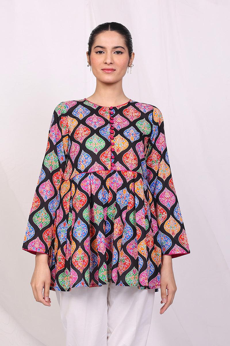 Generation - Kani Peplum - Black - Lawn - 1 Piece