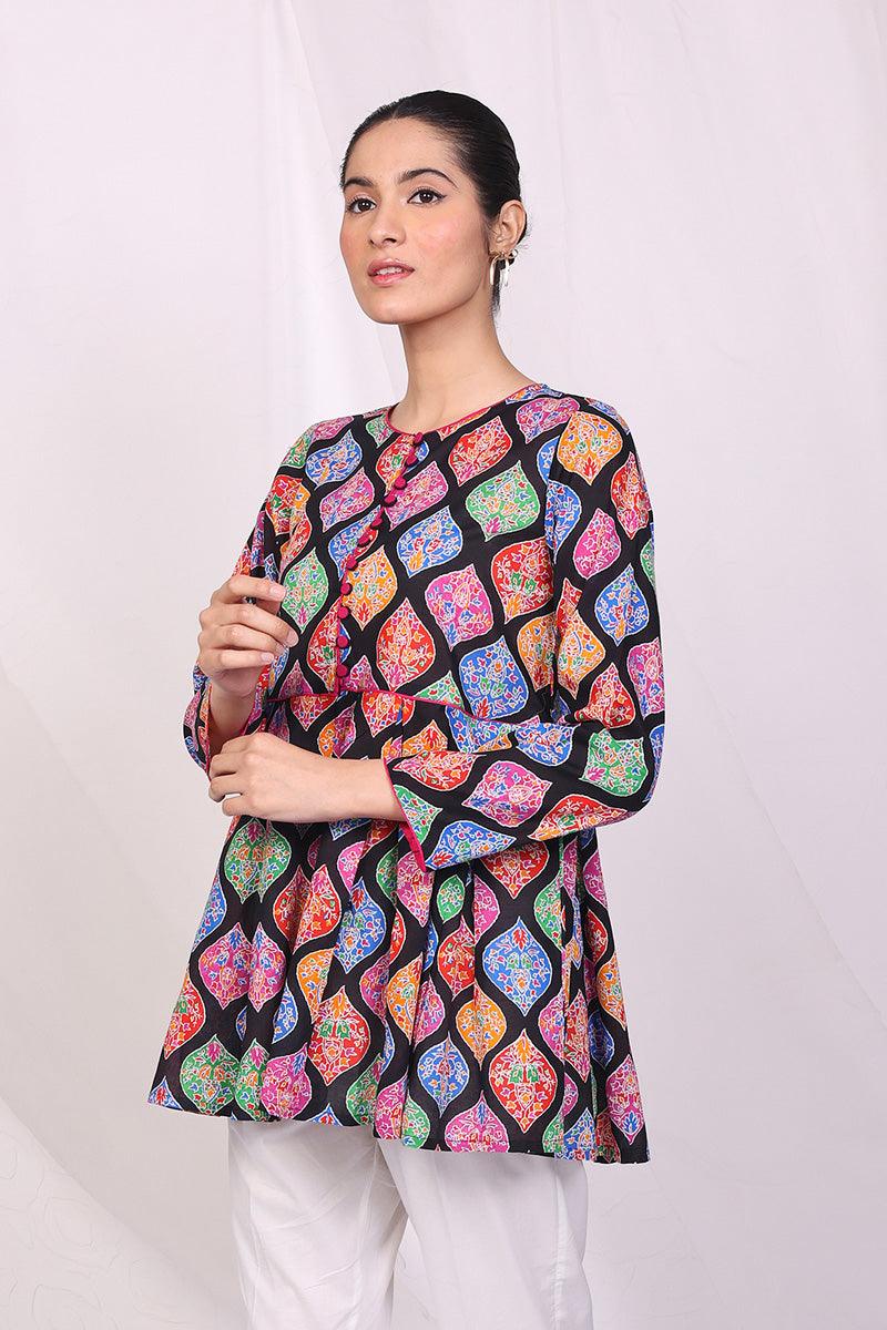 Generation - Kani Peplum - Black - Lawn - 1 Piece