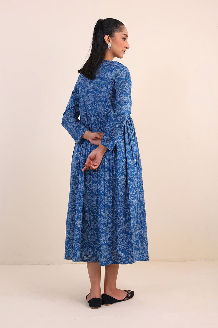 Generation - Mehtab Flared Dress - Teal - Lawn - 1 Piece