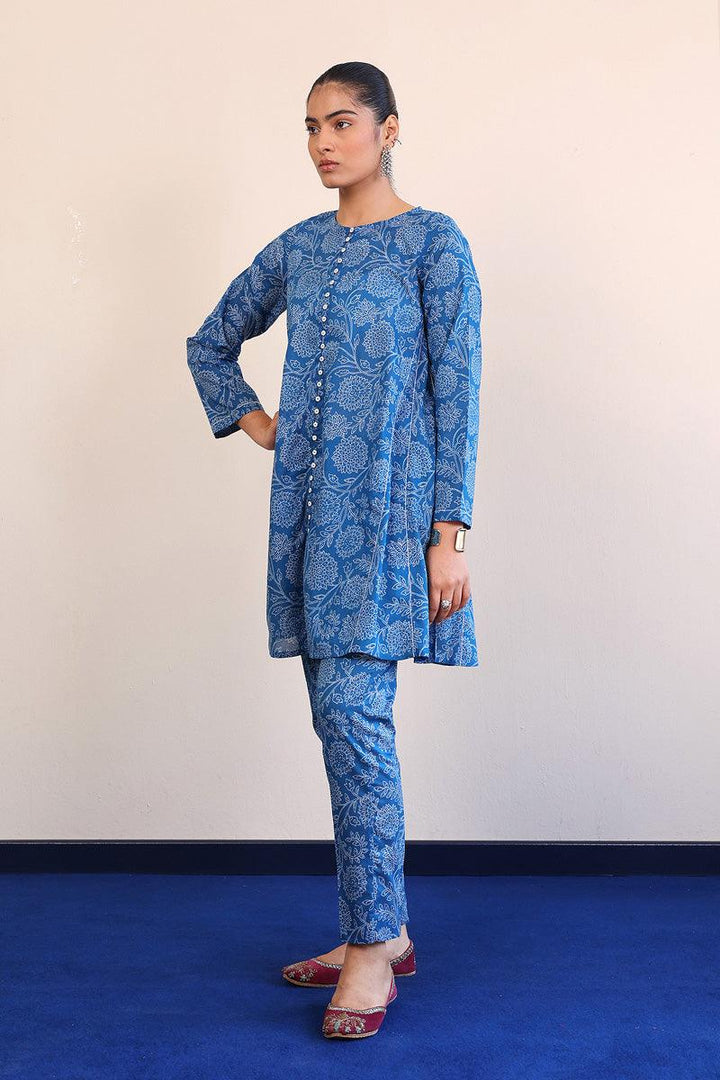 Generation - Mehtab Printed Set - Blue - Lawn - 2 Piece